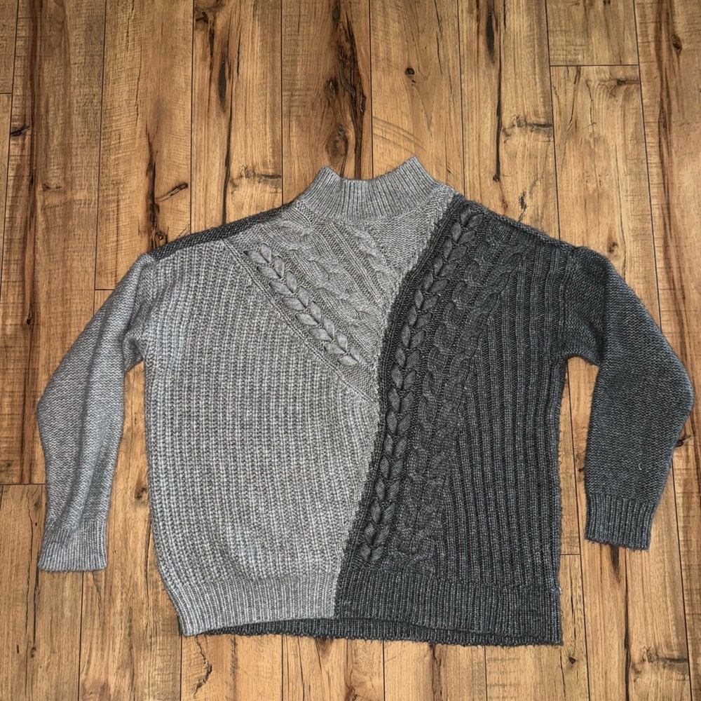 Gray knit sweater